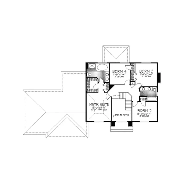 Colonial House Plan Second Floor - Arundale Georgian Colonial Home 091D-0245 - Search House Plans and More