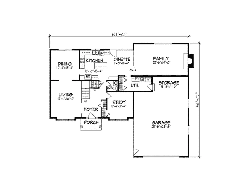 Colonial House Plan First Floor - Aylesbury Tudor Style Home 091D-0248 - Search House Plans and More