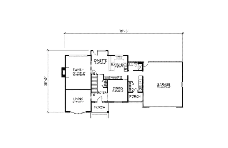 Country House Plan First Floor - High Farm English Tudor Home 091D-0249 - Search House Plans and More