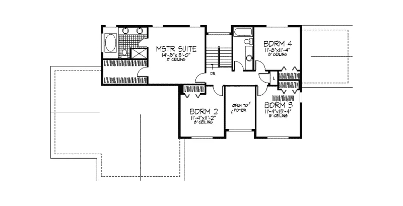 Traditional House Plan Second Floor - Marcella Place Traditional Home 091D-0252 - Shop House Plans and More