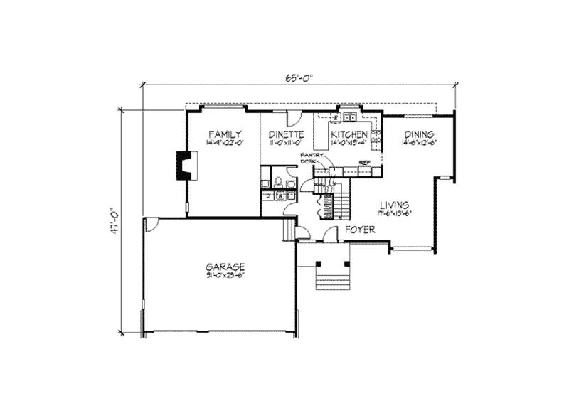 Country House Plan First Floor - Eulalie Contemporary Home 091D-0254 - Search House Plans and More