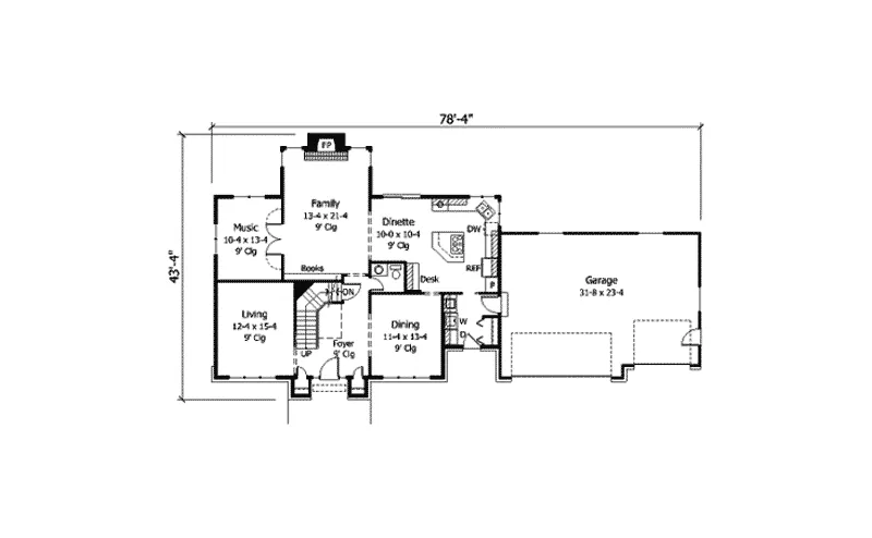 Colonial House Plan First Floor - Waterford Ridge Georgian Home 091D-0256 - Shop House Plans and More
