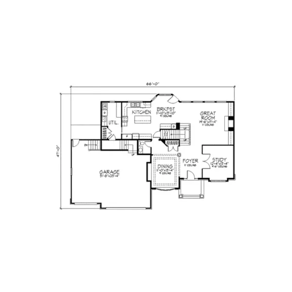 Traditional House Plan First Floor - Heritage Woods Neoclassic Home 091D-0257 - Search House Plans and More