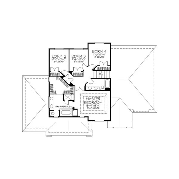 Traditional House Plan Second Floor - Heritage Woods Neoclassic Home 091D-0257 - Search House Plans and More