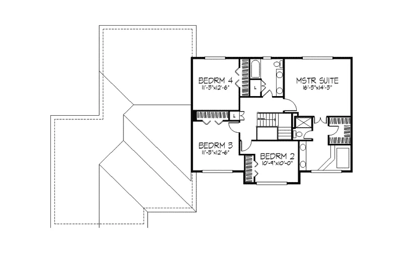 Country House Plan Second Floor - Pebble Acres Tudor Home 091D-0258 - Shop House Plans and More