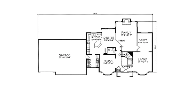 European House Plan First Floor - Roxburgh European Home 091D-0259 - Shop House Plans and More