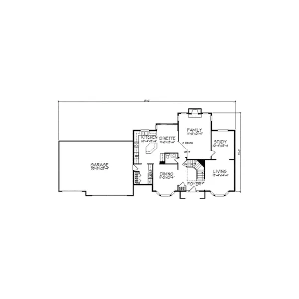 Colonial House Plan First Floor - Roxburgh European Home 091D-0259 - Shop House Plans and More