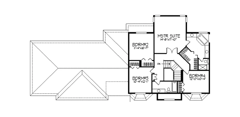 Greek Revival House Plan Second Floor - Roxburgh European Home 091D-0259 - Shop House Plans and More