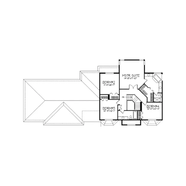 Colonial House Plan Second Floor - Roxburgh European Home 091D-0259 - Shop House Plans and More