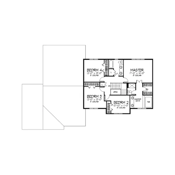 Traditional House Plan Second Floor - Wieland Crest Tudor Home 091D-0261 - Shop House Plans and More