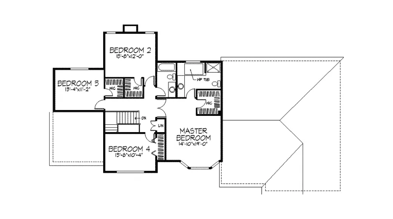 Tudor House Plan Second Floor - Chateau Country Tudor Home 091D-0262 - Search House Plans and More