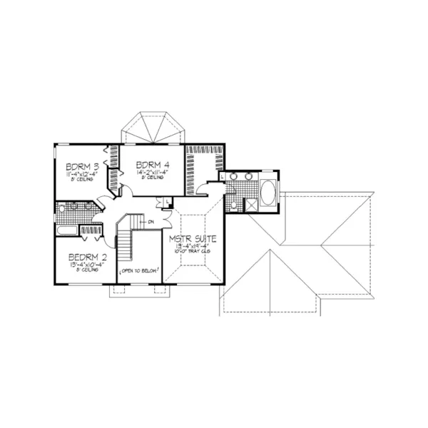 Traditional House Plan Second Floor - Windemere Place Modern Home 091D-0263 - Shop House Plans and More