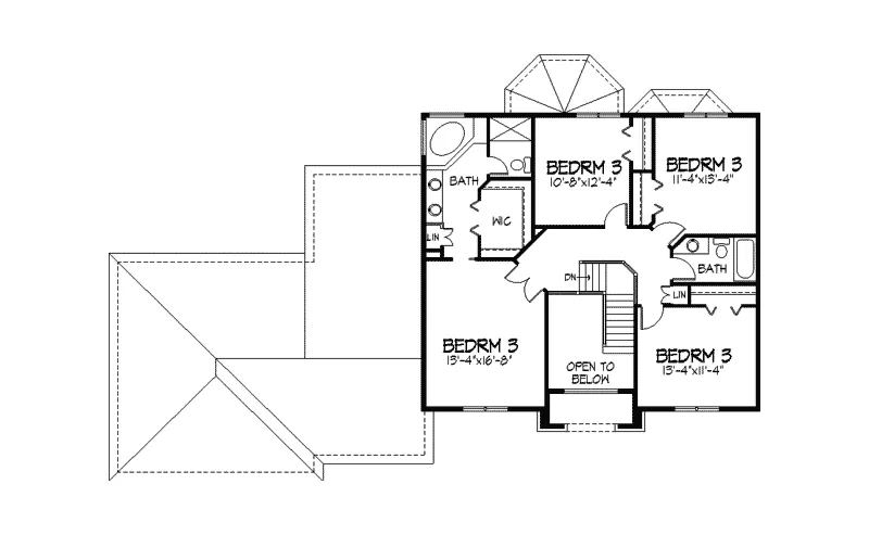 Traditional House Plan Second Floor - Campisi Colonial Home 091D-0264 - Search House Plans and More