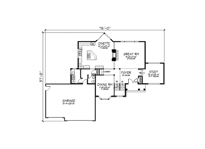 Sunbelt House Plan First Floor - Ferntrails Sunbelt Home 091D-0265 - Search House Plans and More