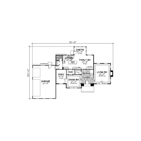 Sunbelt House Plan First Floor - Longridge Santa Fe Style Home 091D-0271 - Shop House Plans and More