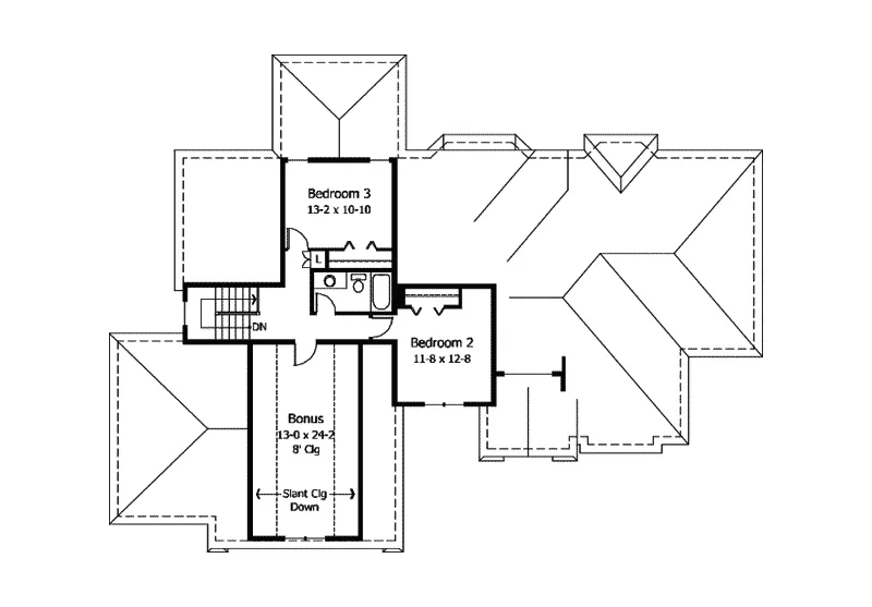 Sunbelt House Plan Second Floor - Nottingham Place European Home 091D-0272 - Shop House Plans and More