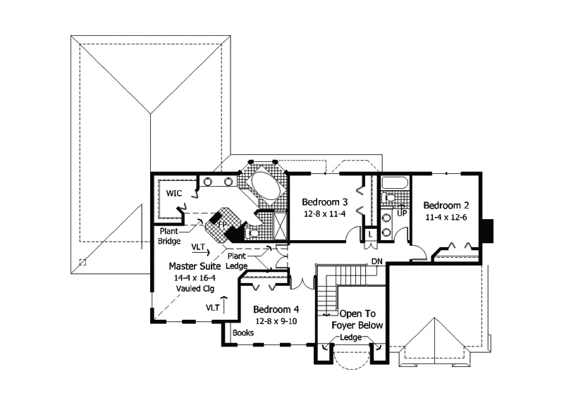 European House Plan Second Floor - Victoriaville Contemporary Home 091D-0273 - Shop House Plans and More