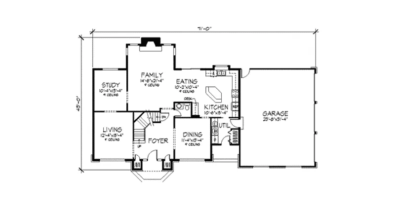 European House Plan First Floor - Lorenzo Creek Southern Home 091D-0280 - Shop House Plans and More