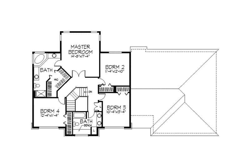 European House Plan Second Floor - Lorenzo Creek Southern Home 091D-0280 - Shop House Plans and More