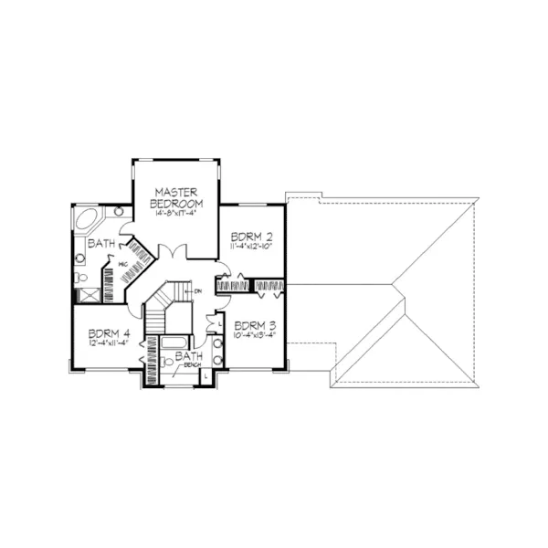 Colonial House Plan Second Floor - Lorenzo Creek Southern Home 091D-0280 - Shop House Plans and More