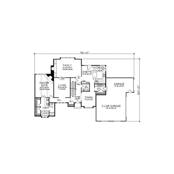 Tudor House Plan First Floor - Charlene Cove Country Home 091D-0281 - Search House Plans and More