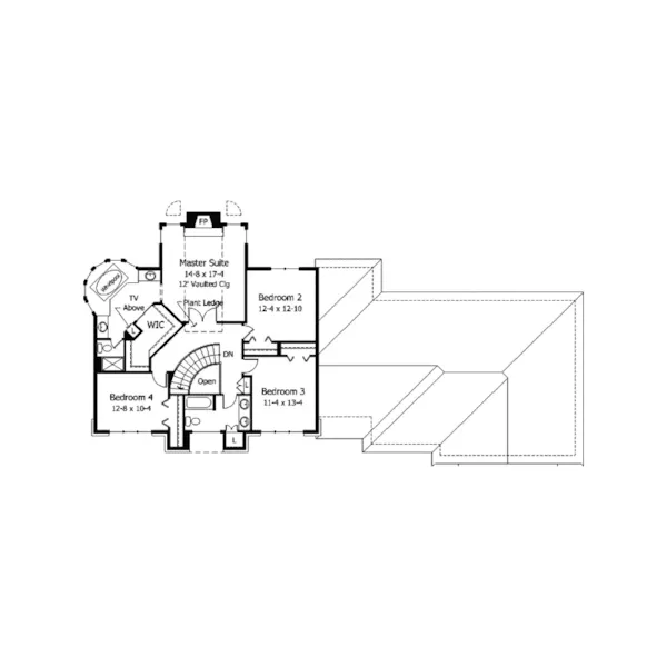 Georgian House Plan Second Floor - Wayland Hill Georgian Home 091D-0283 - Shop House Plans and More