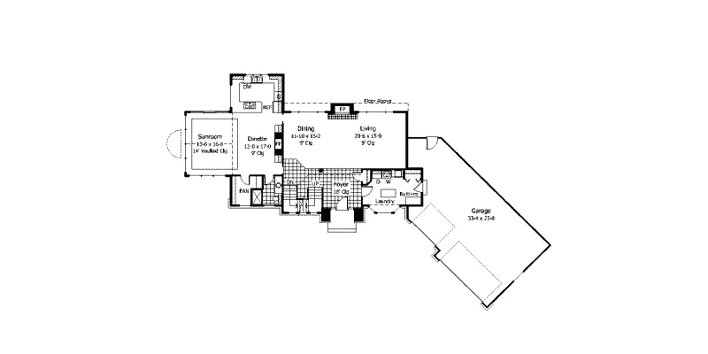 Colonial House Plan First Floor - Herschel Luxury Home 091D-0284 - Search House Plans and More