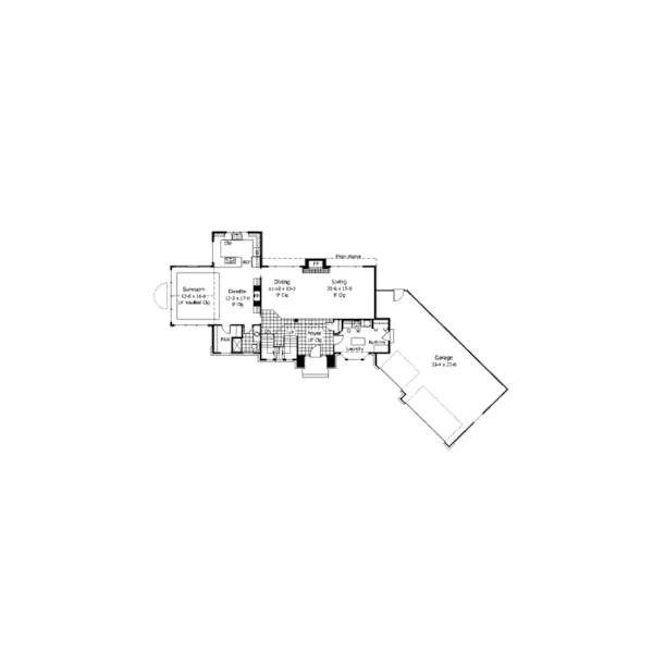 Colonial House Plan First Floor - Herschel Luxury Home 091D-0284 - Search House Plans and More