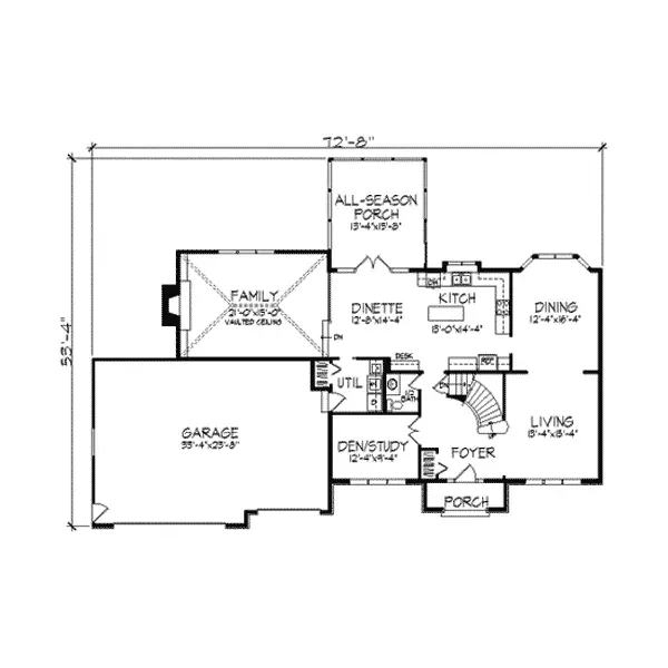 Country House Plan First Floor - Redbridge Georgian Country Home 091D-0285 - Shop House Plans and More