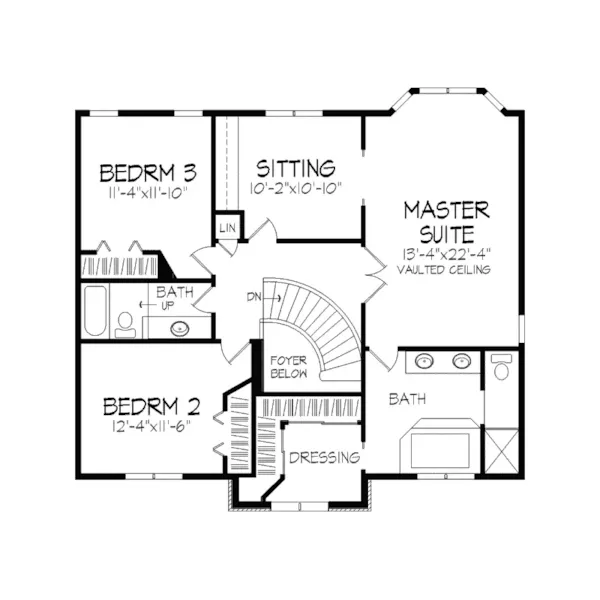 Country House Plan Second Floor - Redbridge Georgian Country Home 091D-0285 - Shop House Plans and More