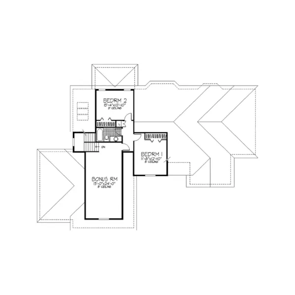 Sunbelt House Plan Second Floor - Morgan Cove Traditional Home 091D-0286 - Shop House Plans and More