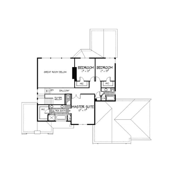 Luxury House Plan Second Floor - Fletcher Place Tudor Home 091D-0288 - Search House Plans and More