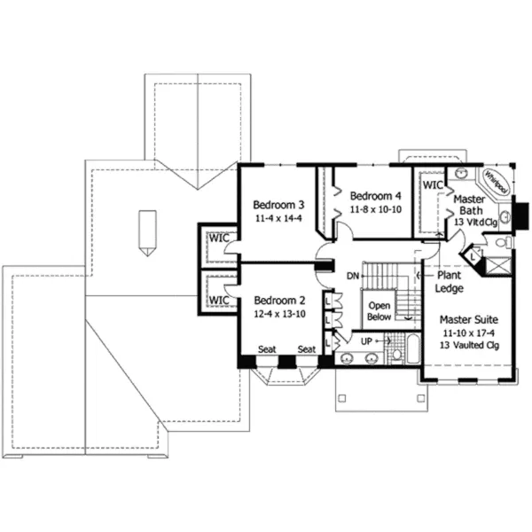 Southern House Plan Second Floor - Clarkson Grove Southern Home 091D-0290 - Search House Plans and More