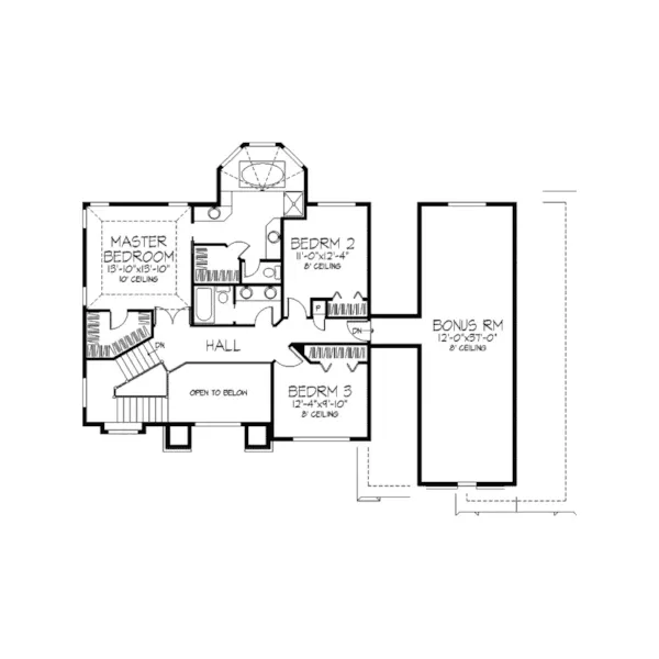 Traditional House Plan Second Floor - Farinella Traditional Home 091D-0298 - Search House Plans and More