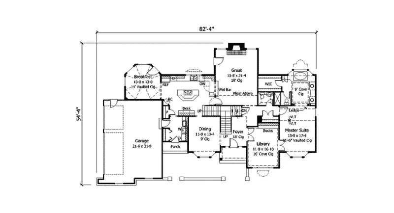 Traditional House Plan First Floor - Heirloom Neoclassical Home 091D-0304 - Search House Plans and More