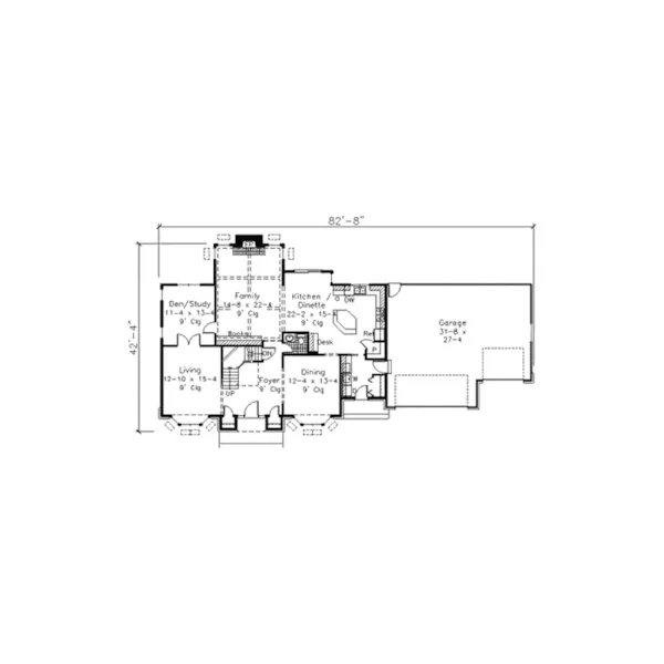 Colonial House Plan First Floor - Emilio Luxury Colonial Home 091D-0306 - Search House Plans and More