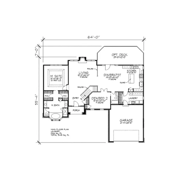 Luxury House Plan First Floor - Grant Creek Southern Home 091D-0307 - Search House Plans and More