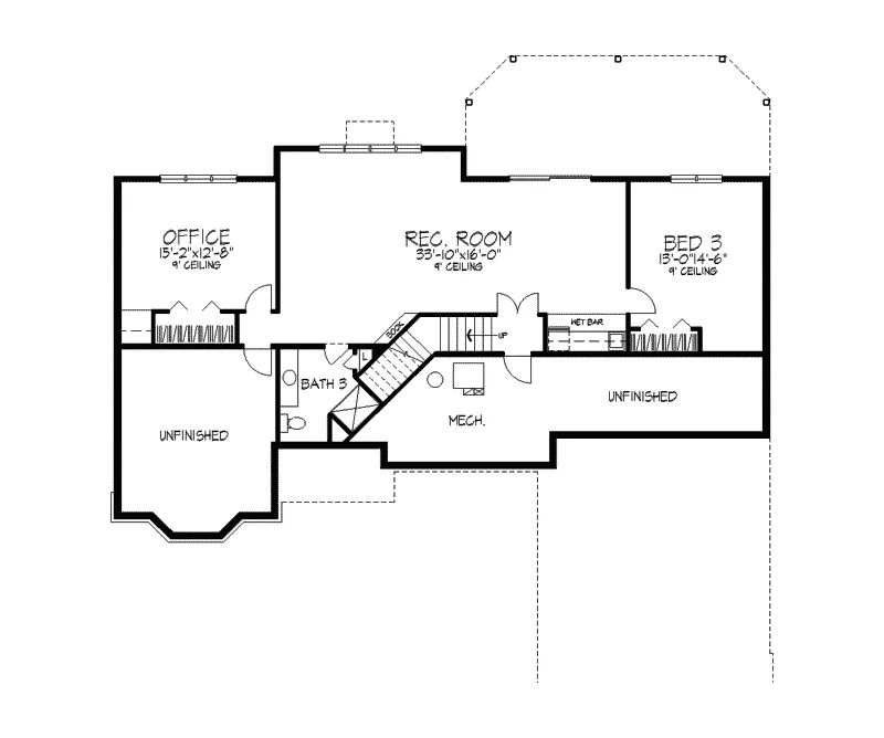 Luxury House Plan Lower Level Floor - Grant Creek Southern Home 091D-0307 - Search House Plans and More