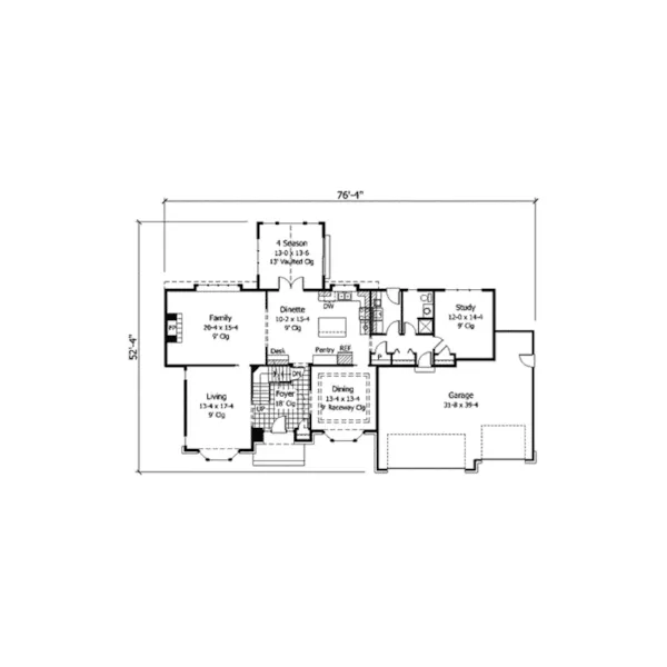 Colonial House Plan First Floor - Brookhaven Luxury Home 091D-0309 - Search House Plans and More