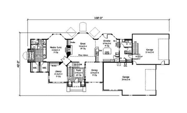 European House Plan First Floor - Dale Luxury European Home 091D-0319 - Search House Plans and More