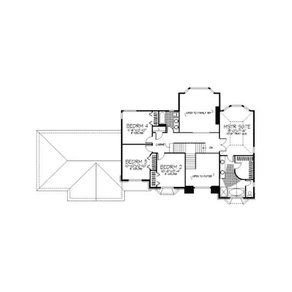 Greek Revival House Plan Second Floor - Davida Greek Revival Home 091D-0322 - Search House Plans and More