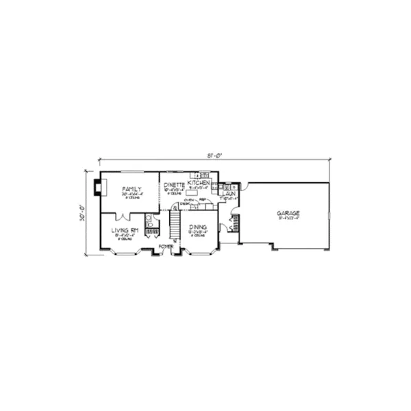 Traditional House Plan First Floor - Hamlet Tudor Luxury Home 091D-0323 - Search House Plans and More