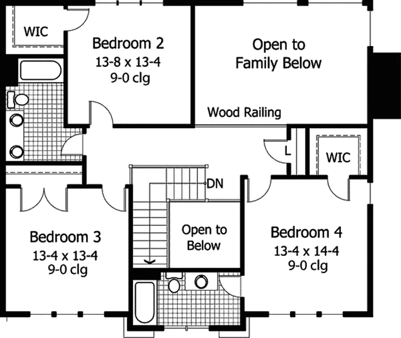 Prairie House Plan Second Floor - Killoren Prairie Ranch Home 091D-0324 - Search House Plans and More
