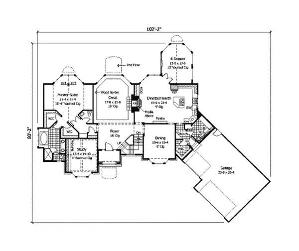 Florida House Plan First Floor - Las Palmas Sunbelt Home 091D-0325 - Shop House Plans and More