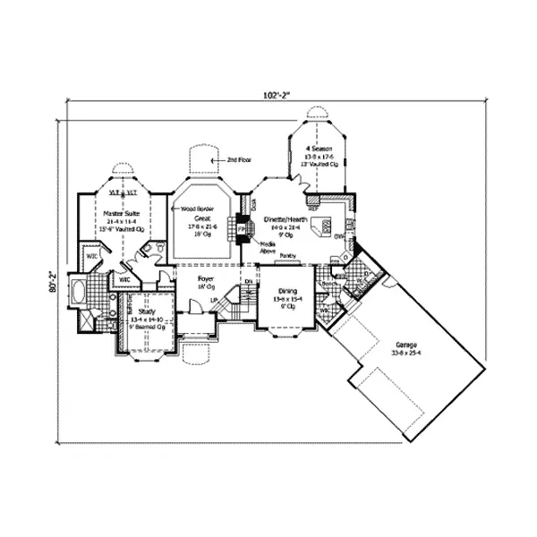 Traditional House Plan First Floor - Las Palmas Sunbelt Home 091D-0325 - Shop House Plans and More