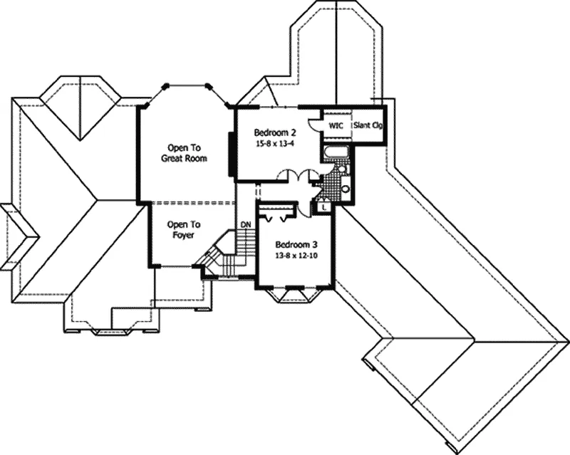 Sunbelt House Plan Second Floor - Las Palmas Sunbelt Home 091D-0325 - Shop House Plans and More