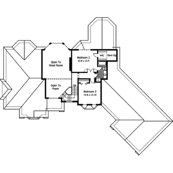 Traditional House Plan Second Floor - Las Palmas Sunbelt Home 091D-0325 - Shop House Plans and More