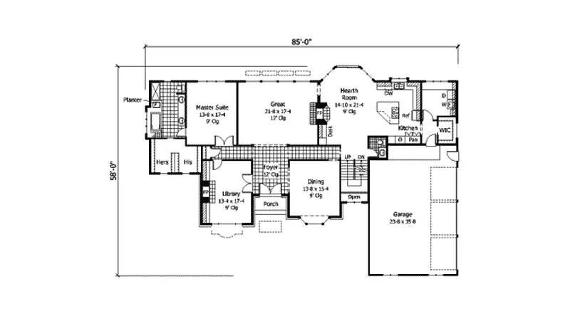 Luxury House Plan First Floor - Morlaix Luxury Tudor Home 091D-0326 - Shop House Plans and More