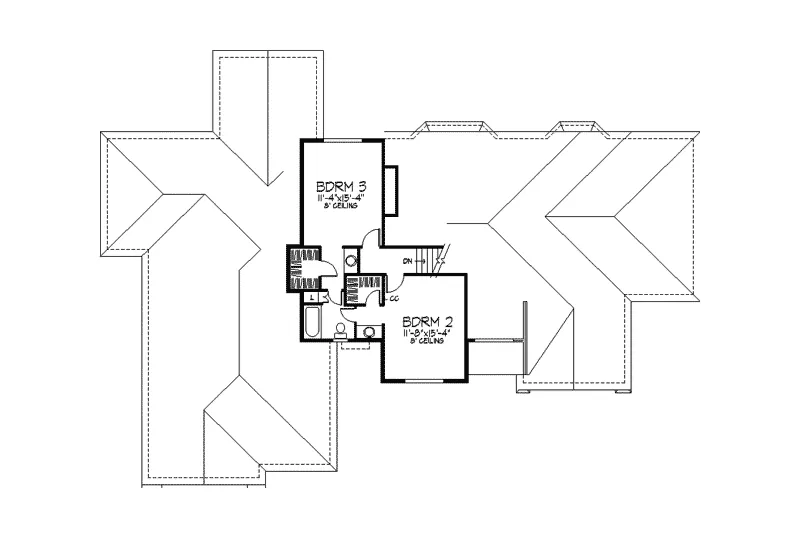 Tudor House Plan Second Floor - Epping Forest Traditional Home 091D-0332 - Search House Plans and More