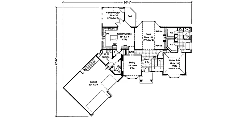 European House Plan First Floor - Lovelle Luxury Home 091D-0339 - Shop House Plans and More